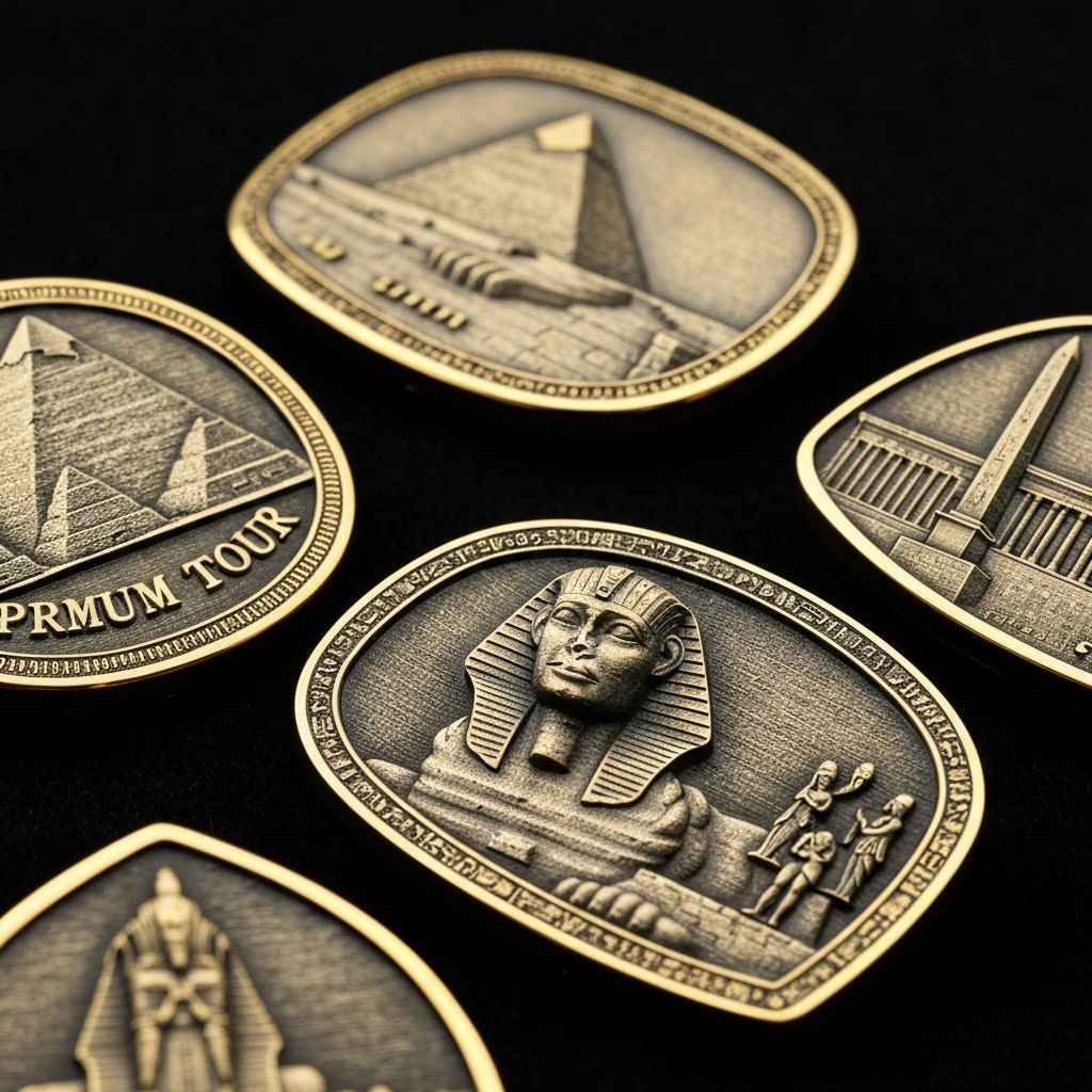 Tour badges with landmarks