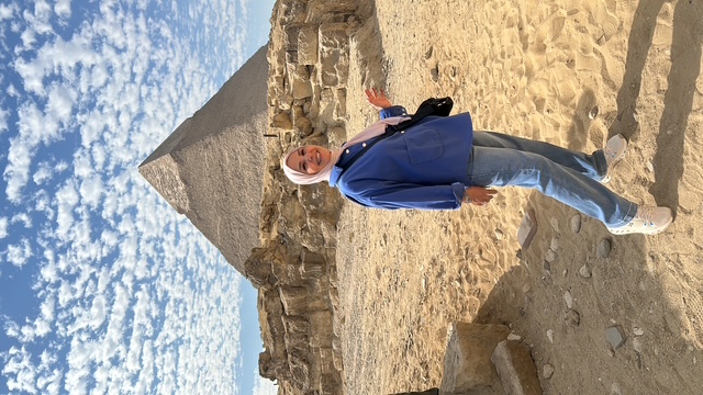 Majestic pyramid landscape at the Giza Plateau
