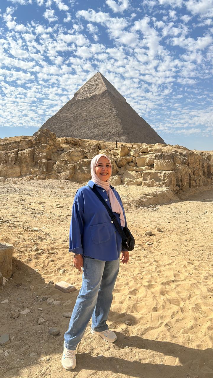 Pyramid landscape with dramatic sky